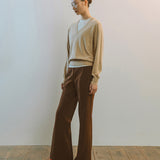 AA7001 Relaxed Bootscut Trousers_Brown