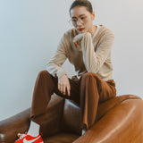 AA7001 Relaxed Bootscut Trousers_Brown