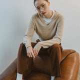 AA7001 Relaxed Bootscut Trousers_Brown