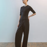 AA7002 Relaxed Twist Trousers_Black