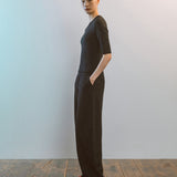 AA7002 Relaxed Twist Trousers_Black